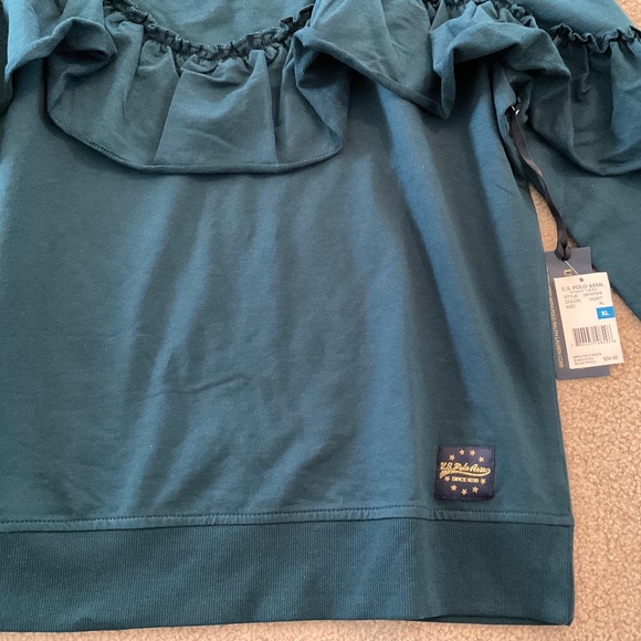 size XL, bust up to 44” inches, greenish blue sweater, new condition - Picture 9 of 9